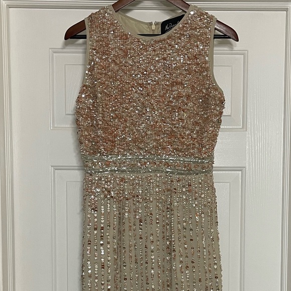MAC DUGGAL Sequin High-Neck Column Midi Dress - Picture 5 of 7
